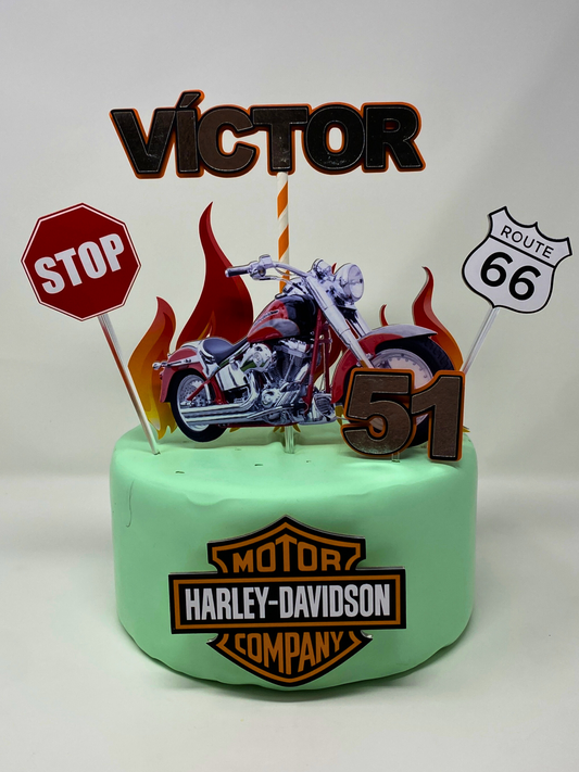 Motorcycle Cake Topper