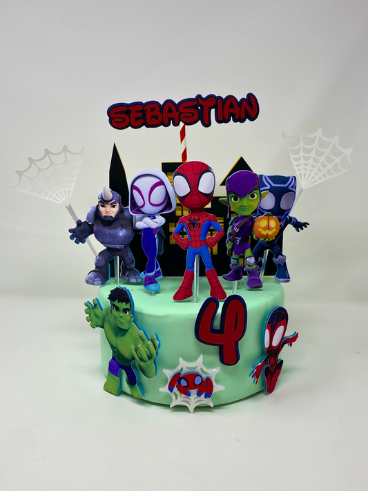 Spidey and  Friends Cake Topper