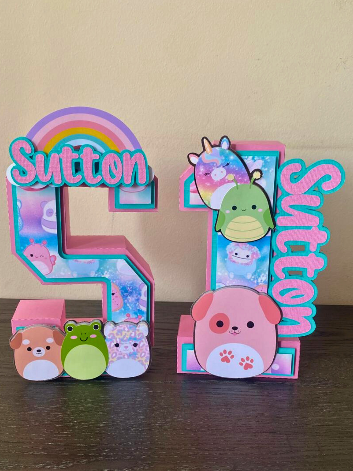 Squishmallow 3D Number or Letter