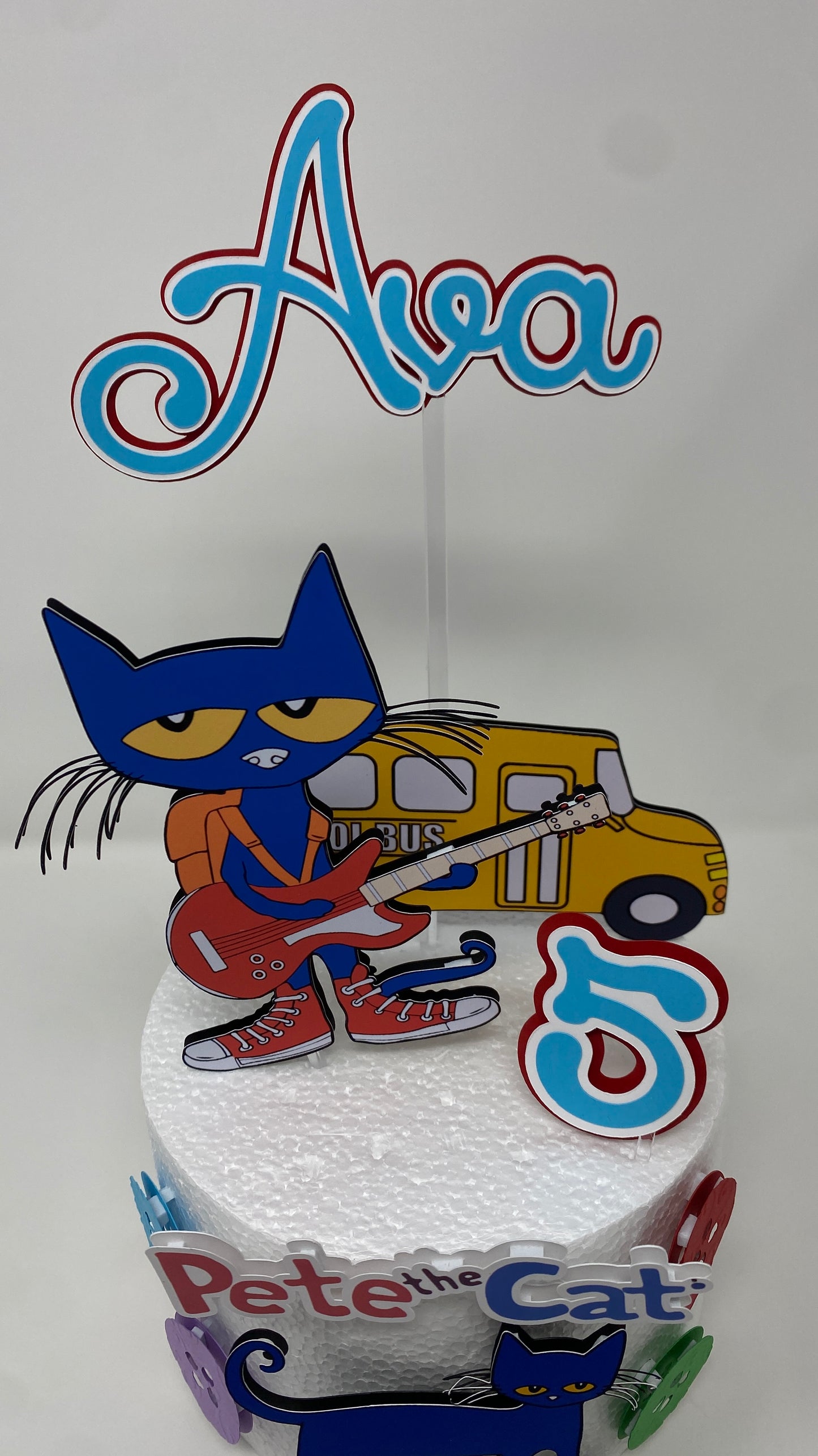 Pete the Cat Cake Topper